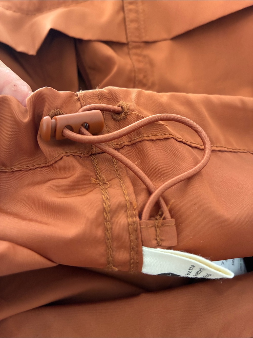 Madewell Raincheck Packable Hooded Raincoat Windbreaker Burnt Orange Women S - Picture 7 of 14